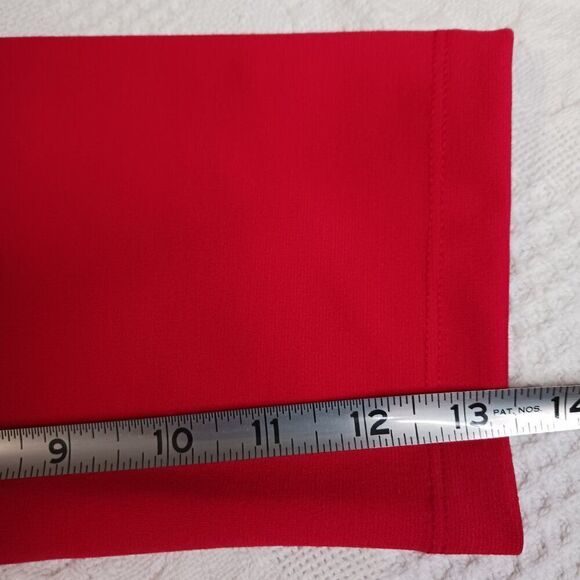 Calvin Klein Ruffle Suit Cardigan Women's size 14 Petite Bright Red Color - Picture 8 of 11